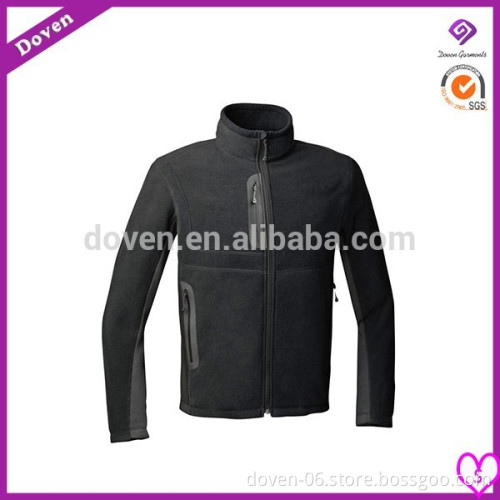 Solid fleece stripe jacket waterproof zippers